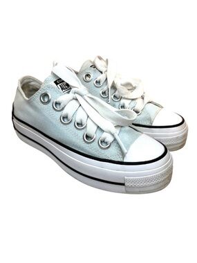 Converse Baby Blue Platform Sneakers | 6